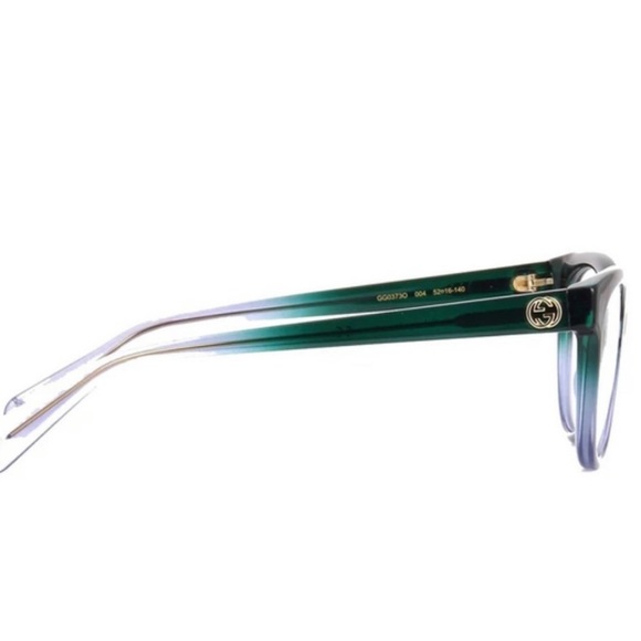 Gucci Eyewear Frame Glasses, Green, Gray, Silver - Picture 3 of 8
